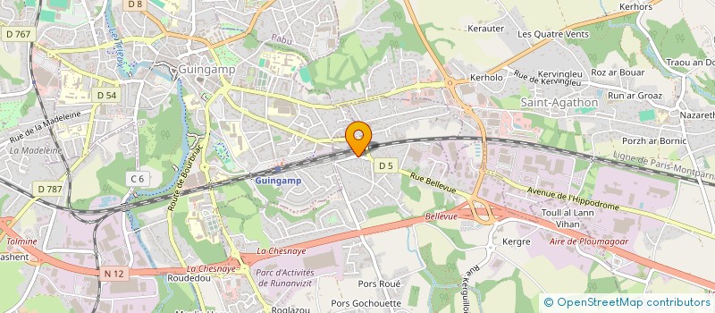 localisation de l'entreprise MADAME ANGELINA COUSSANTIEN  PLOUMAGOAR