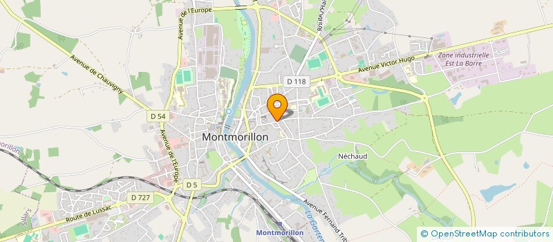 localisation de l'entreprise MADAME ANGELINA EVRARD  MONTMORILLON