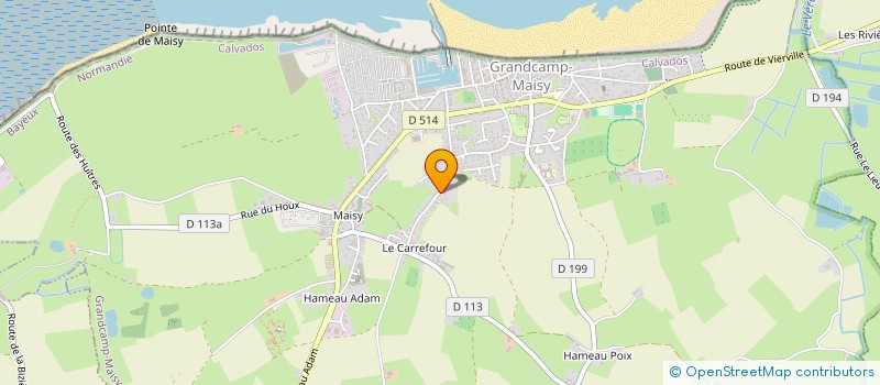 localisation de l'entreprise MADAME ANGELINA ROBERT  GRANDCAMP-MAISY