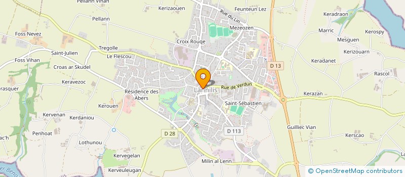 localisation de l'entreprise MADAME ANGELINA ROCHET  LANNILIS