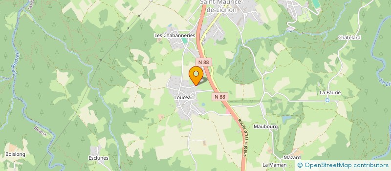 localisation de l'entreprise MADAME ANGELINE BOURGIN BAREL  SAINT-MAURICE-DE-LIGNON