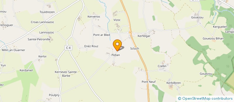 localisation de l'entreprise MADAME ANGELINE CALVEZ  KERNILIS