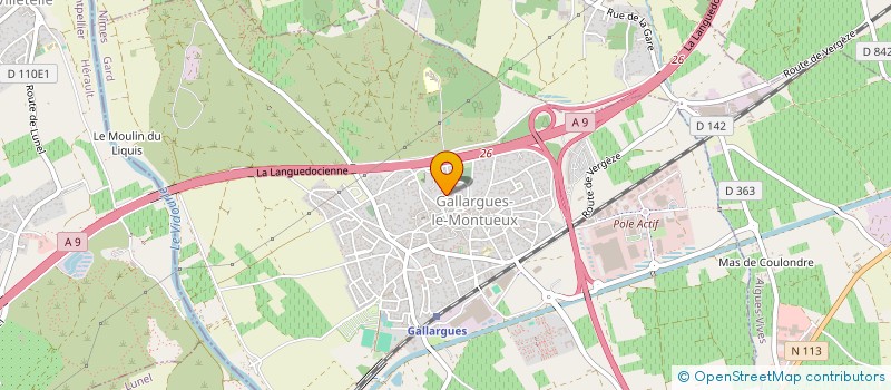 localisation de l'entreprise MADAME ANGELINE MATHIEU  GALLARGUES-LE-MONTUEUX