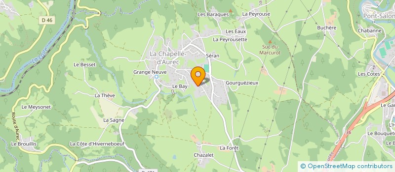 localisation de l'entreprise MADAME ANGELINE RUSSIER à LA CHAPELLE-D'AUREC