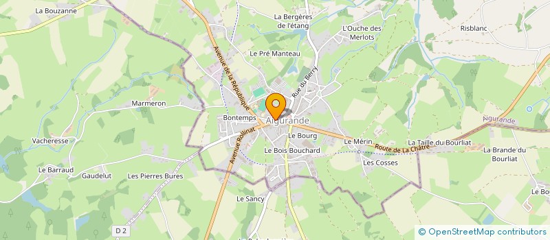 localisation de l'entreprise MADAME ANGELIQUE BAUDAT à AIGURANDE
