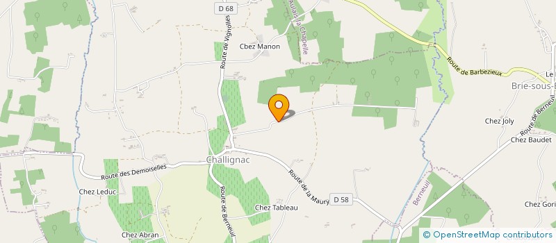 localisation de l'entreprise MADAME ANGELIQUE BAYONNE  CHALLIGNAC