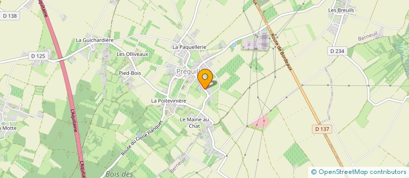 localisation de l'entreprise MADAME ANGELIQUE BERNARD  PREGUILLAC