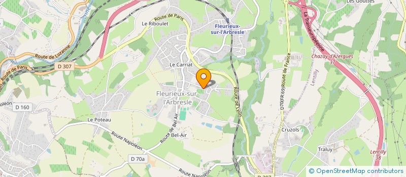 localisation de l'entreprise MADAME ANGELIQUE BONIN  FLEURIEUX-SUR-L'ARBRESLE