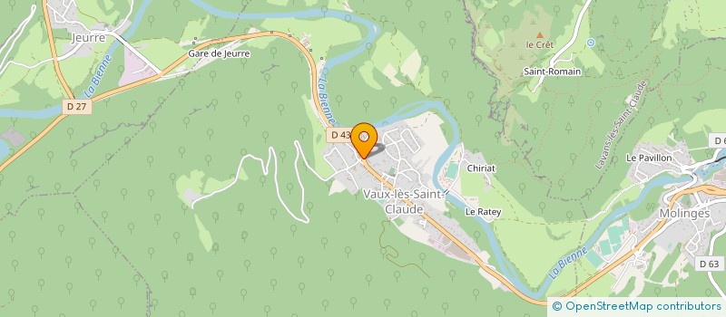 localisation de l'entreprise MADAME ANGELIQUE BRIDE  VAUX-LES-SAINT-CLAUDE