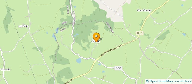 localisation de l'entreprise MADAME ANGELIQUE BROUDOT  BUXIERES-SOUS-MONTAIGUT