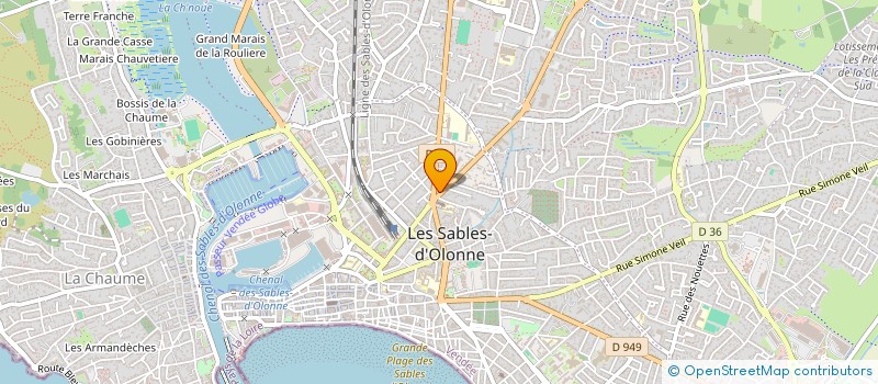 localisation de l'entreprise MADAME ANGELIQUE CAPELLE à LES SABLES D'OLONNE