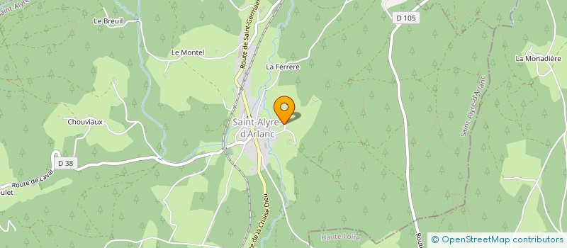 localisation de l'entreprise MADAME ANGELIQUE CARTIER  SAINT-ALYRE-D'ARLANC