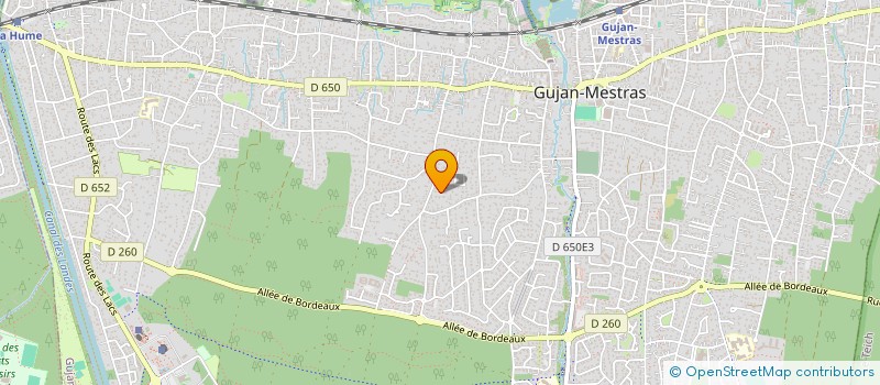 localisation de l'entreprise MADAME ANGELIQUE CASTAING  GUJAN MESTRAS