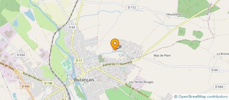 localisation de l'entreprise MADAME ANGELIQUE CHARTIER à BUZANCAIS