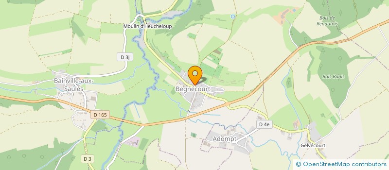 localisation de l'entreprise MADAME ANGELIQUE CHATELAIN  BEGNECOURT