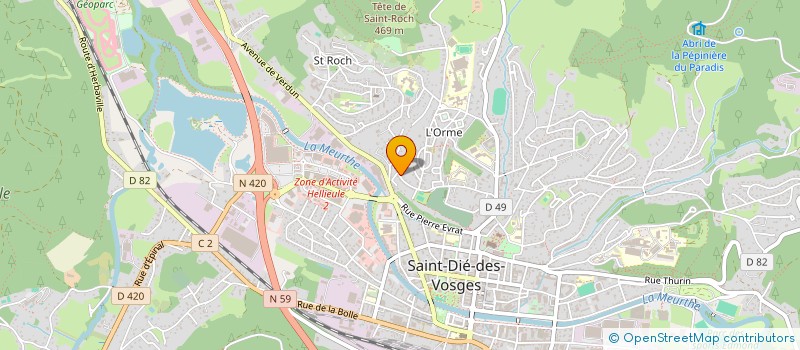 localisation de l'entreprise MADAME ANGELIQUE CLEMENT à SAINT-DIE-DES-VOSGES
