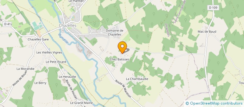 localisation de l'entreprise MADAME ANGELIQUE COUDRET à CHAZELLES
