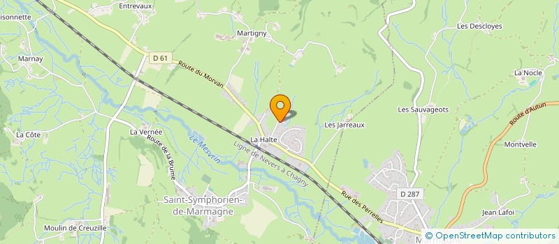 localisation de l'entreprise MADAME ANGELIQUE CREUZET  SAINT-SYMPHORIEN-DE-MARMAGNE