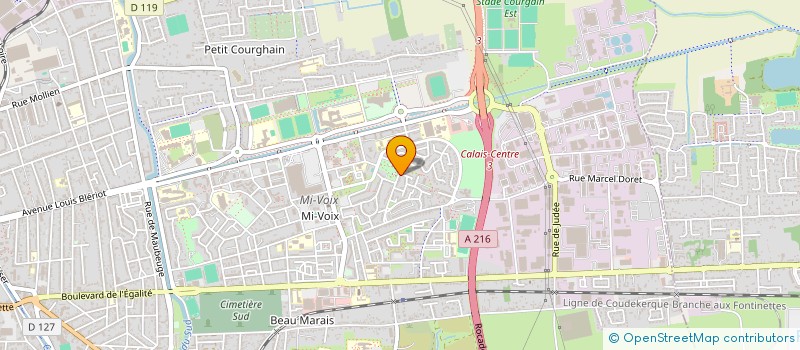 localisation de l'entreprise MADAME ANGELIQUE DEVAUX  CALAIS