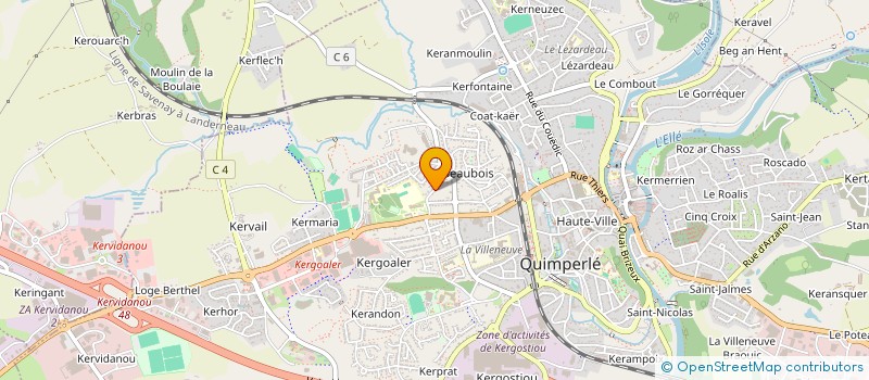 localisation de l'entreprise MADAME ANGELIQUE DUMONT  QUIMPERLE