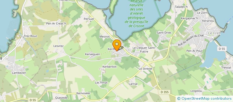 localisation de l'entreprise MADAME ANGELIQUE GALLOU  CROZON