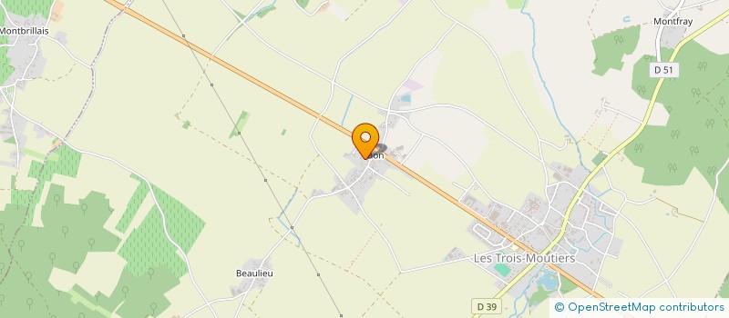 localisation de l'entreprise MADAME ANGELIQUE GERBIER à LES TROIS-MOUTIERS