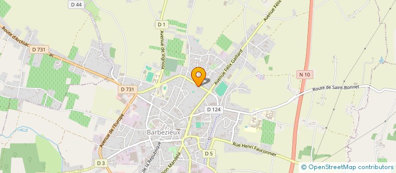 localisation de l'entreprise MADAME ANGELIQUE GUITARD  BARBEZIEUX-SAINT-HILAIRE