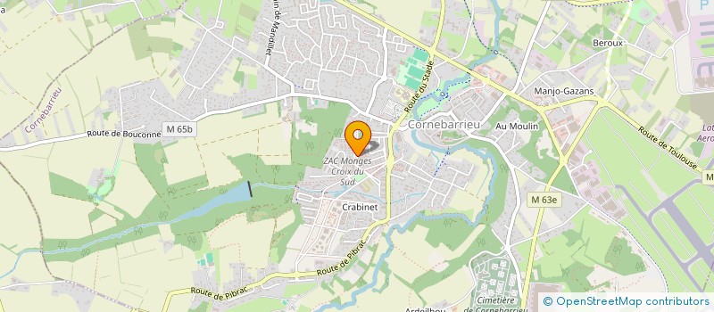 localisation de l'entreprise MADAME ANGELIQUE HILAIRE  CORNEBARRIEU