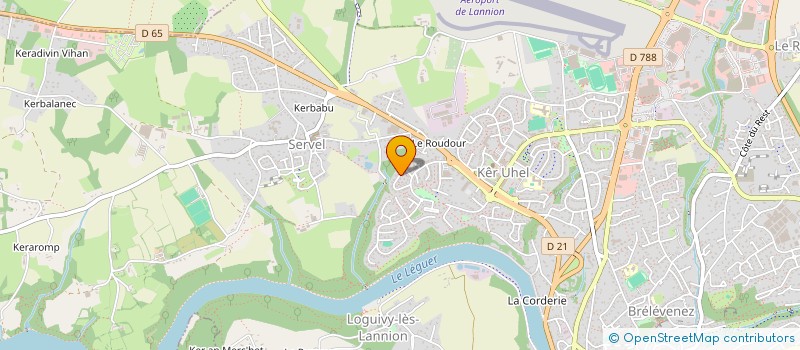 localisation de l'entreprise MADAME ANGELIQUE HOUDRY à LANNION