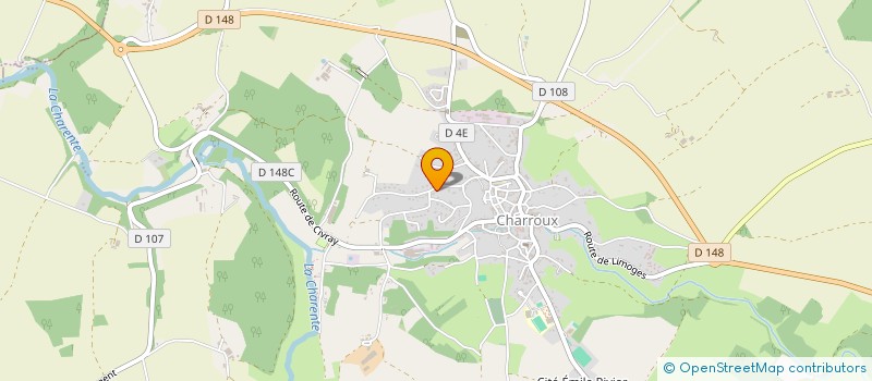 localisation de l'entreprise MADAME ANGELIQUE JULIE DESCHAMPS  CHARROUX