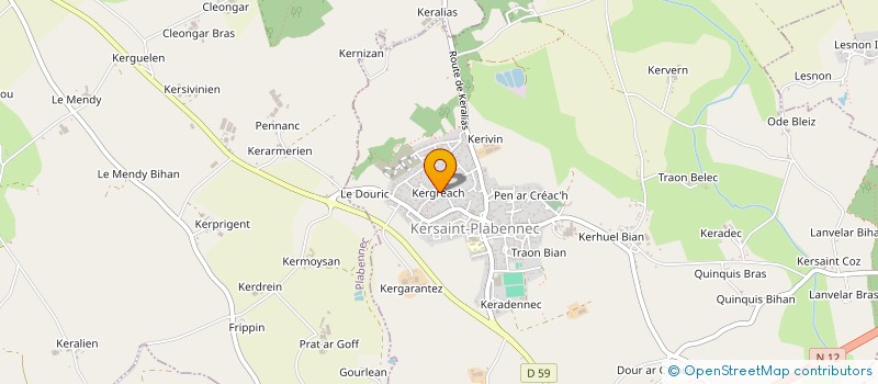 localisation de l'entreprise MADAME ANGELIQUE LE SIOU  KERSAINT-PLABENNEC