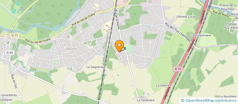 localisation de l'entreprise MADAME ANGELIQUE LEGROS  MONTRICHARD VAL DE CHER