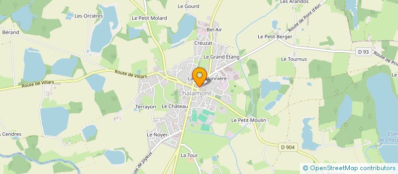 localisation de l'entreprise MADAME ANGELIQUE LEMOINE  CHALAMONT