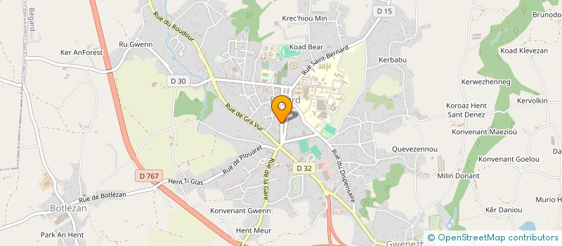 localisation de l'entreprise MADAME ANGELIQUE LHEVEDER  BEGARD