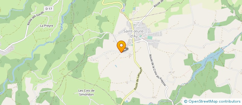 localisation de l'entreprise MADAME ANGELIQUE MARION  SAINT-JEURE-D'AY