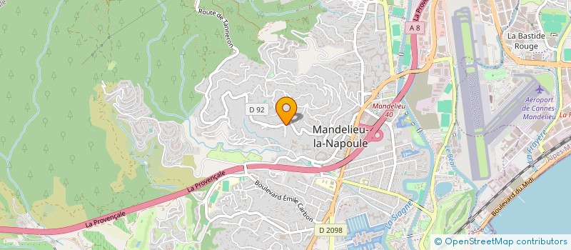 localisation de l'entreprise MADAME ANGELIQUE MEUNIER  MANDELIEU-LA-NAPOULE