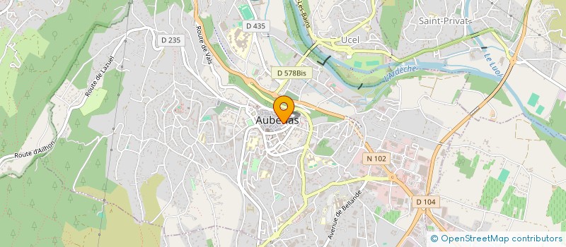 localisation de l'entreprise MADAME ANGELIQUE MONTAGNIER  AUBENAS