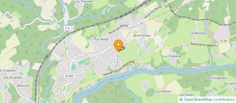 localisation de l'entreprise MADAME ANGELIQUE NADAUD  LE PALAIS-SUR-VIENNE