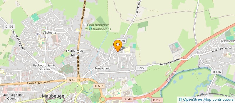 localisation de l'entreprise MADAME ANGELIQUE OSWALD  MAUBEUGE