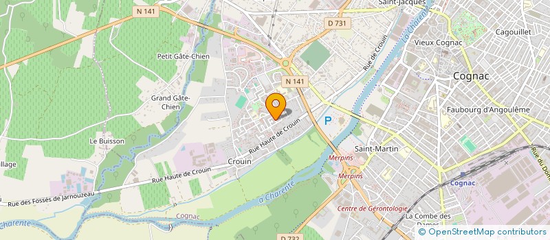 localisation de l'entreprise MADAME ANGELIQUE PERAUDEAU à COGNAC