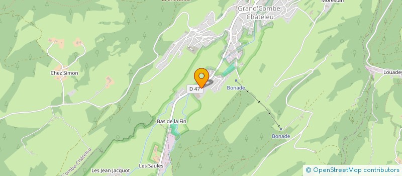localisation de l'entreprise MADAME ANGELIQUE PERRET  GRAND'COMBE-CHATELEU