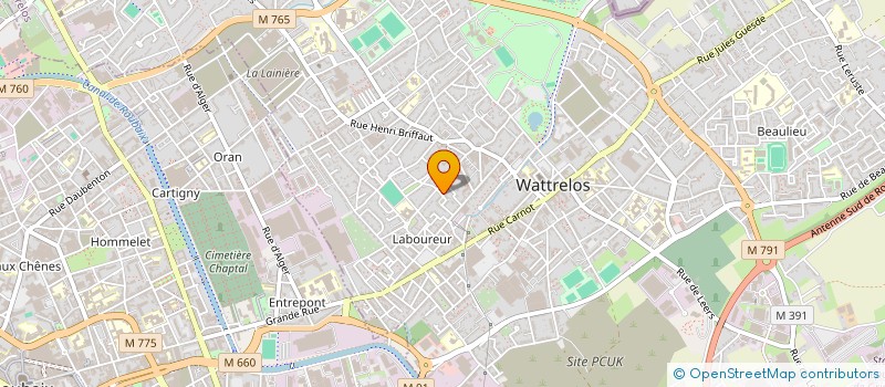 localisation de l'entreprise MADAME ANGELIQUE PIGNE  WATTRELOS