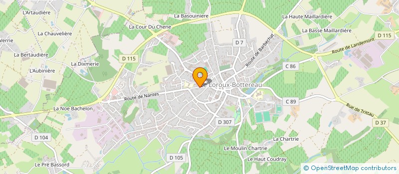 localisation de l'entreprise MADAME ANGELIQUE POUPELIN  LE LOROUX-BOTTEREAU