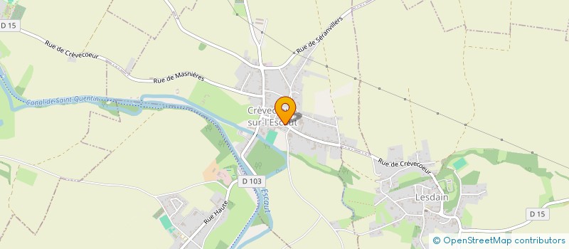 localisation de l'entreprise MADAME ANGELIQUE PROVOOST  CREVECUR-SUR-L'ESCAUT