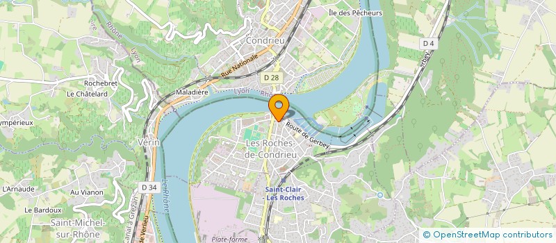 localisation de l'entreprise MADAME ANGELIQUE RAOUX  LES ROCHES-DE-CONDRIEU
