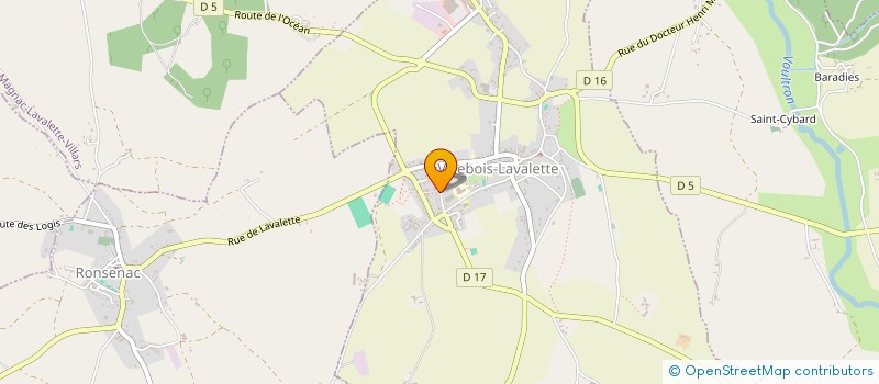 localisation de l'entreprise MADAME ANGELIQUE ROY à VILLEBOIS-LAVALETTE
