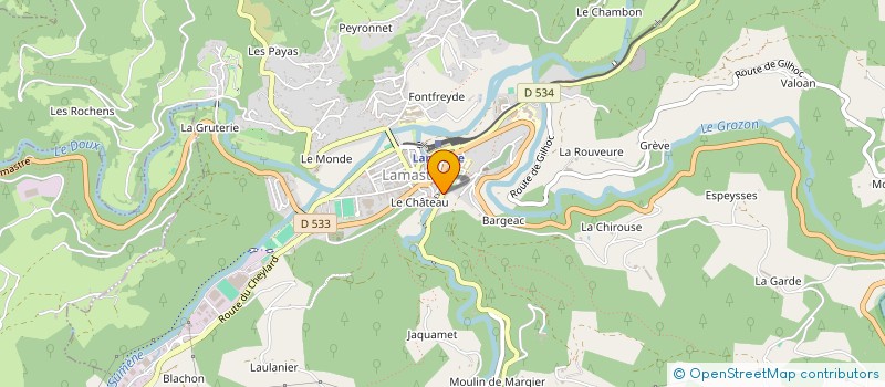 localisation de l'entreprise MADAME ANGELIQUE TEYRE  LAMASTRE