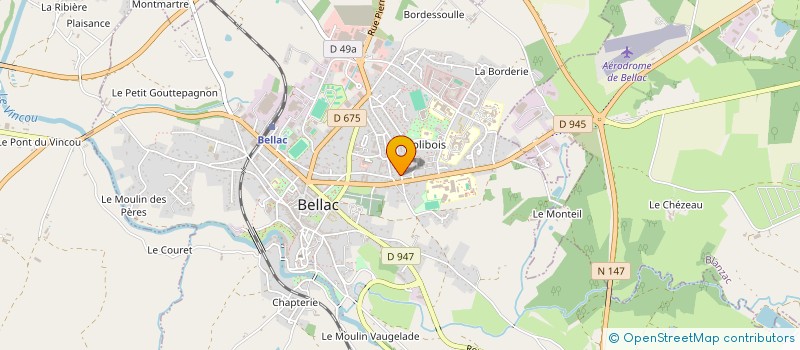 localisation de l'entreprise MADAME ANGELIQUE VINCENT  BELLAC