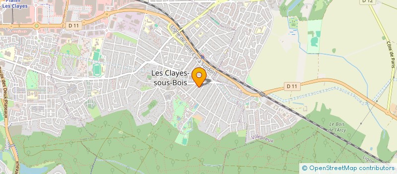 localisation de l'entreprise MADAME ANGELIQUE VOINEAU à LES CLAYES-SOUS-BOIS