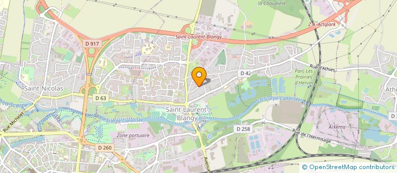 localisation de l'entreprise MADAME ANGELIQUE WALCZAK  SAINT-LAURENT-BLANGY